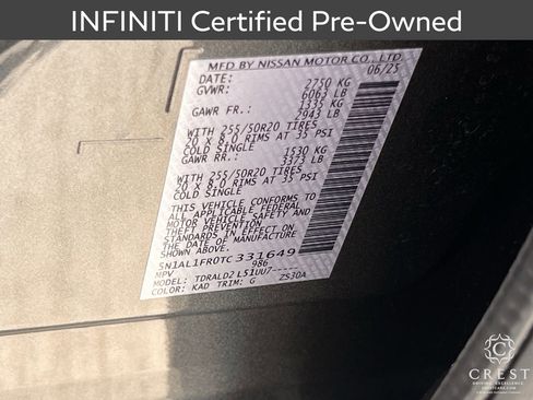 Certified 2026 INFINITI QX60 Luxe w/ Cargo Package FWD image 33