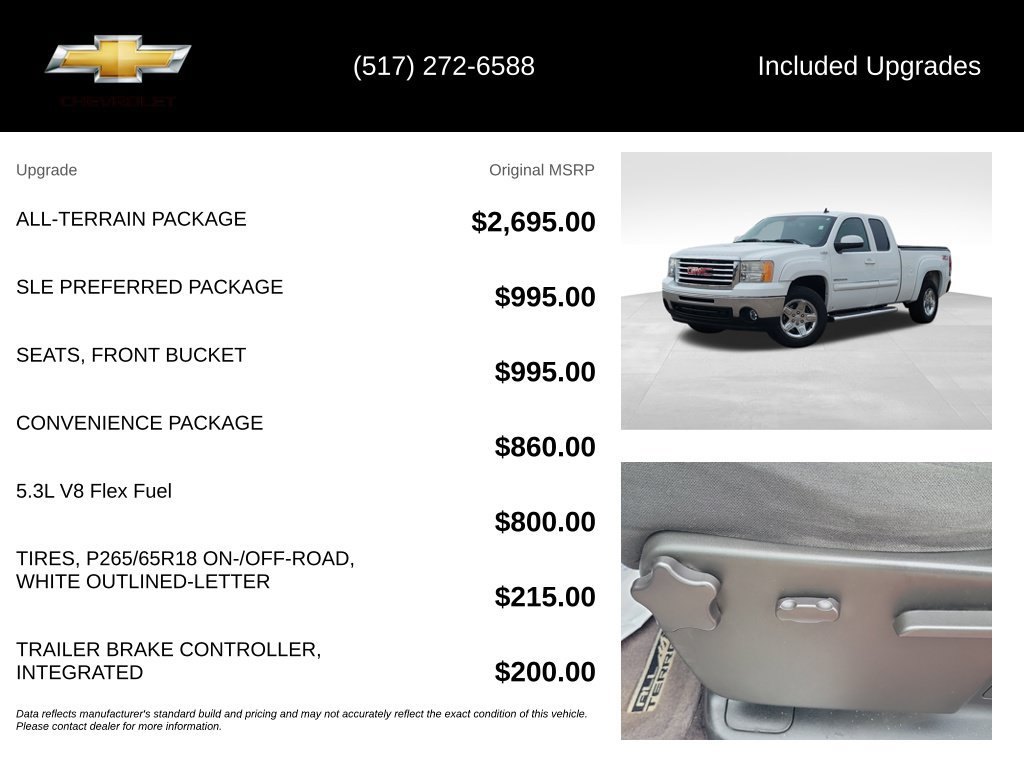 Used 2010 GMC Sierra 1500 SLE w/ All-Terrain Package AWD/4WD image 5