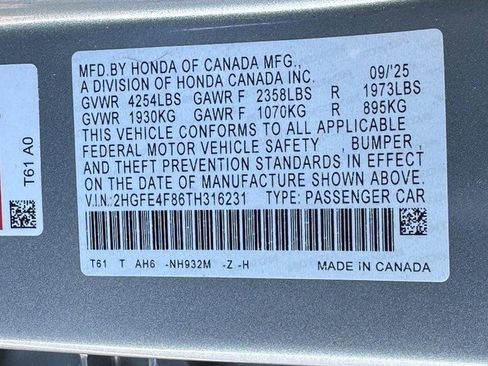 Certified 2026 Honda Civic Sport Touring image 26