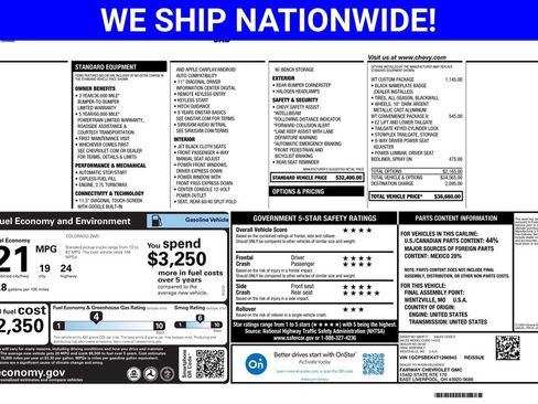 New 2026 Chevrolet Colorado W/T w/ WT Custom Package RWD image 1