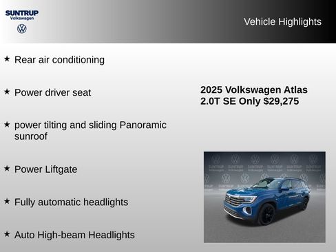 Used 2025 Volkswagen Atlas SE w/ Panoramic Sunroof Package FWD image 16
