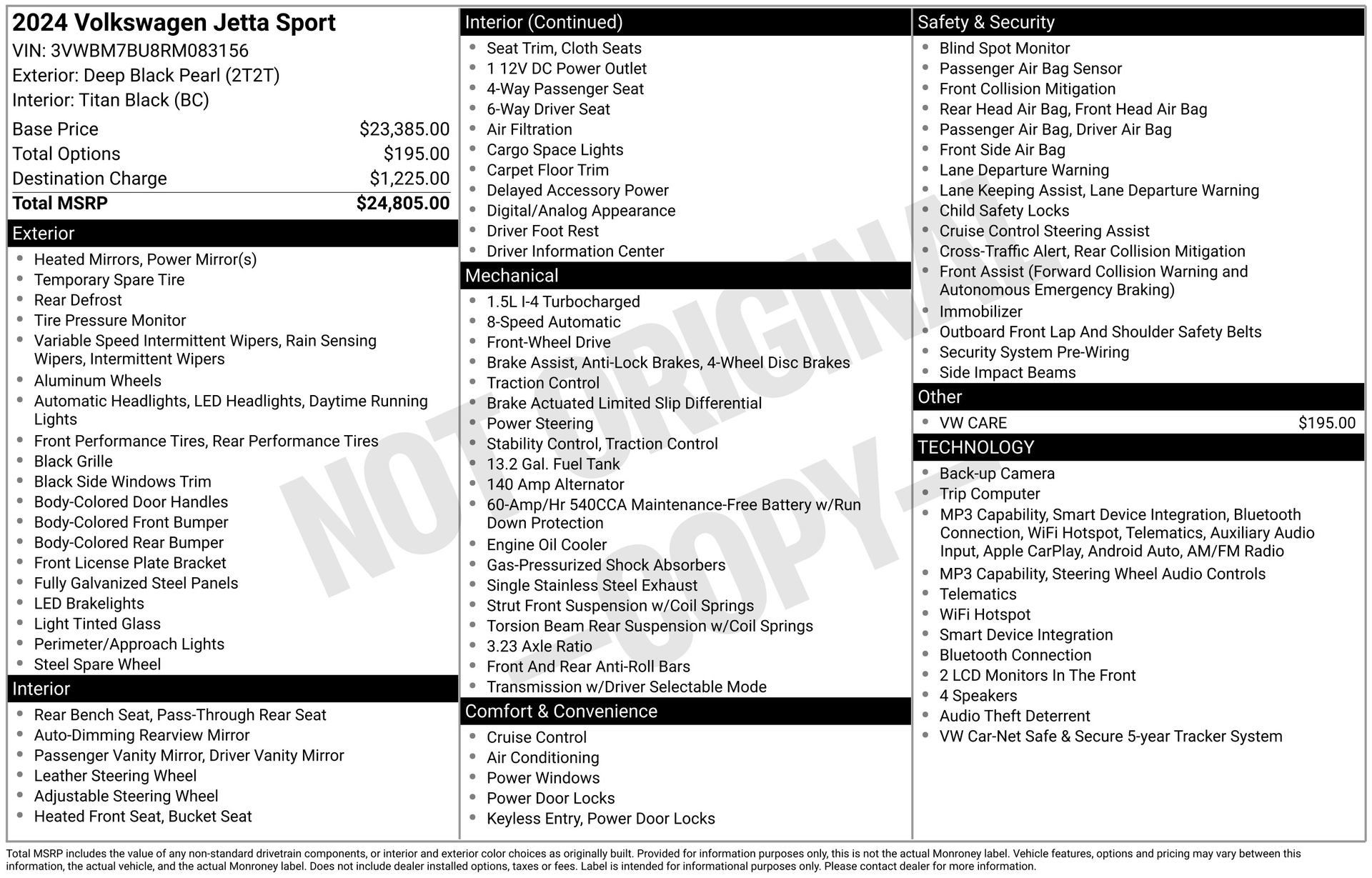 Used 2024 Volkswagen Jetta Sport FWD image 3