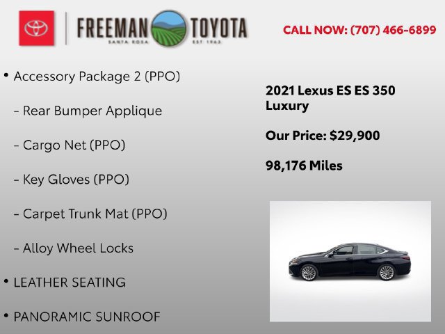 Used 2021 Lexus ES 350 w/ Accessory Package 2 FWD image 9