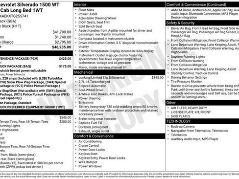 New 2026 Chevrolet Silverado 1500 W/T w/ WT Convenience Package AWD/4WD image 17