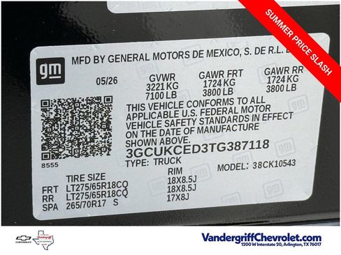 New 2026 Chevrolet Silverado 1500 Custom Trail Boss AWD/4WD image 20