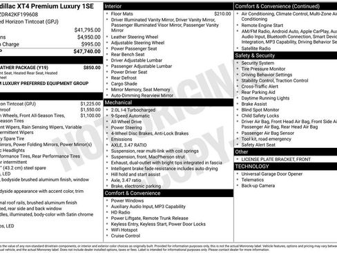 Used 2019 Cadillac XT4 Premium Luxury w/ Cold Weather Package AWD/4WD image 11