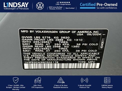 Certified 2025 Volkswagen Atlas Cross Sport SEL Premium R-Line image 26