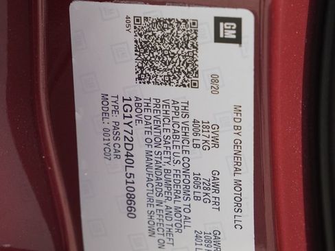 Used 2020 Chevrolet Corvette Stingray Preferred Cpe w/ 2LT Preferred Equipment Group RWD image 37