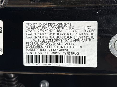 New 2026 Honda Ridgeline Sport image 28