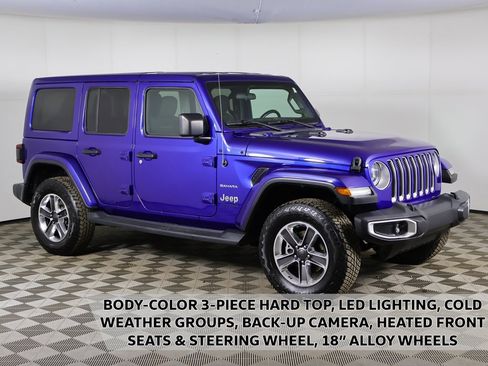 Used 2020 Jeep Wrangler Unlimited Sahara w/ LED Lighting Group image 1