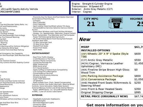 Used 2021 BMW X5 xDrive40i w/ Convenience Package image 14