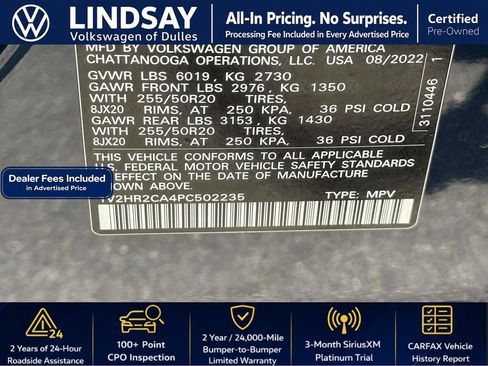 Certified 2023 Volkswagen Atlas SE AWD/4WD image 29