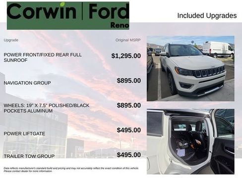 Used 2017 Jeep Compass Limited w/ Navigation Group AWD/4WD image 3