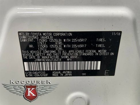 Used 2017 Toyota RAV4 XLE w/ All Weather Liner Package AWD/4WD image 27