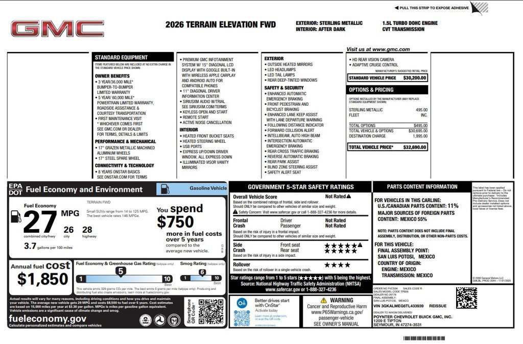 Used 2026 GMC Terrain Elevation FWD image 4