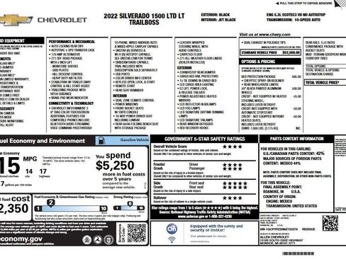Used 2022 Chevrolet Silverado 1500 LT Trail Boss w/ Bed Protection Package AWD/4WD image 6