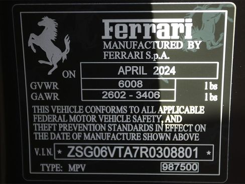 Certified 2024 Ferrari Purosangue Base image 53