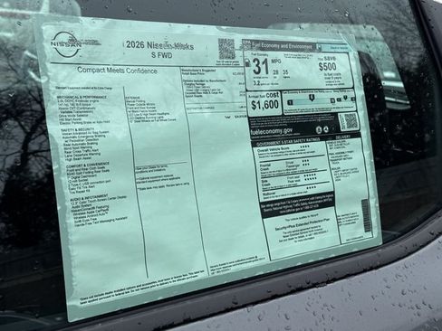 New 2026 Nissan Kicks S w/ Charging Package FWD image 17