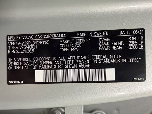 Used 2022 Volvo XC90 T6 Inscription w/ Advanced Package image 33