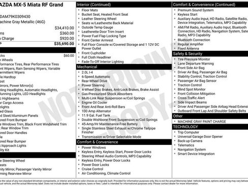 Used 2019 MAZDA MX-5 Miata RF Grand Touring image 6