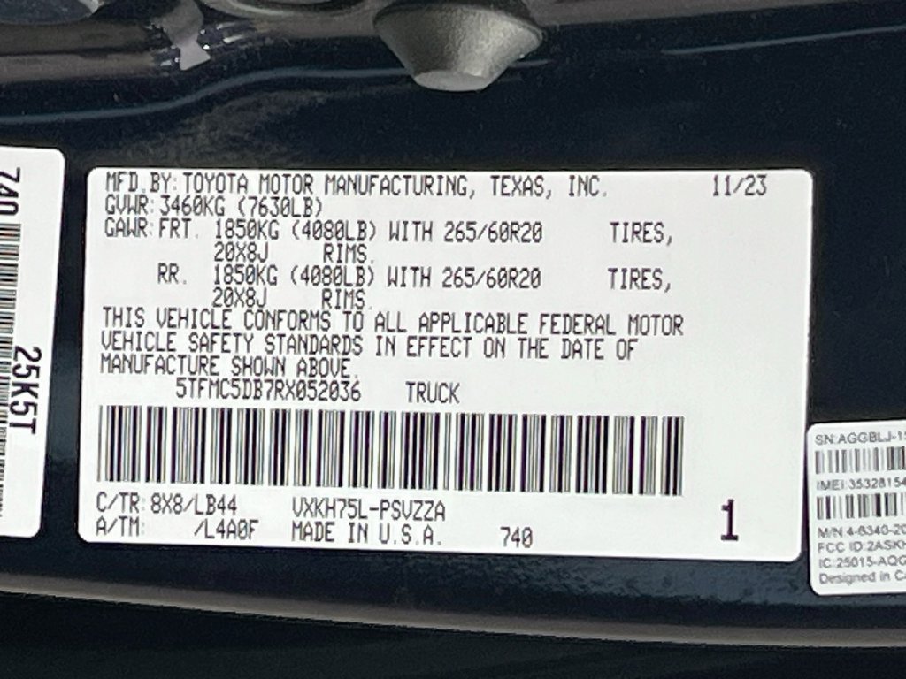 Used 2024 Toyota Tundra 1794 Edition AWD/4WD image 33
