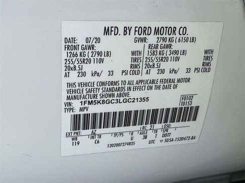 Used 2020 Ford Explorer ST w/ Premium Technology Package image 30