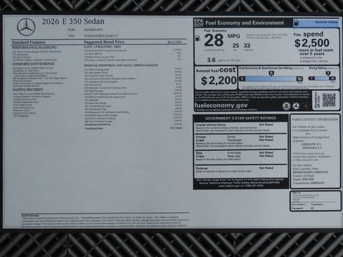 New 2026 Mercedes-Benz E 350 Sedan image 9