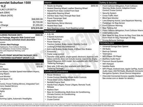 Used 2020 Chevrolet Suburban Premier w/ Max Trailering Package AWD/4WD image 23