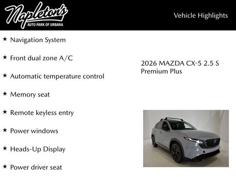 New 2026 MAZDA CX-5 2.5 S w/ Premium Plus Package AWD/4WD image 15