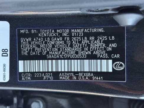 Used 2023 Lexus ES 300h w/ Premium Package image 47