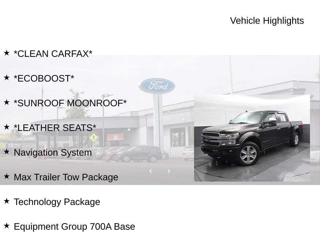 Used 2018 Ford F150 Platinum w/ Technology Package AWD/4WD image 9