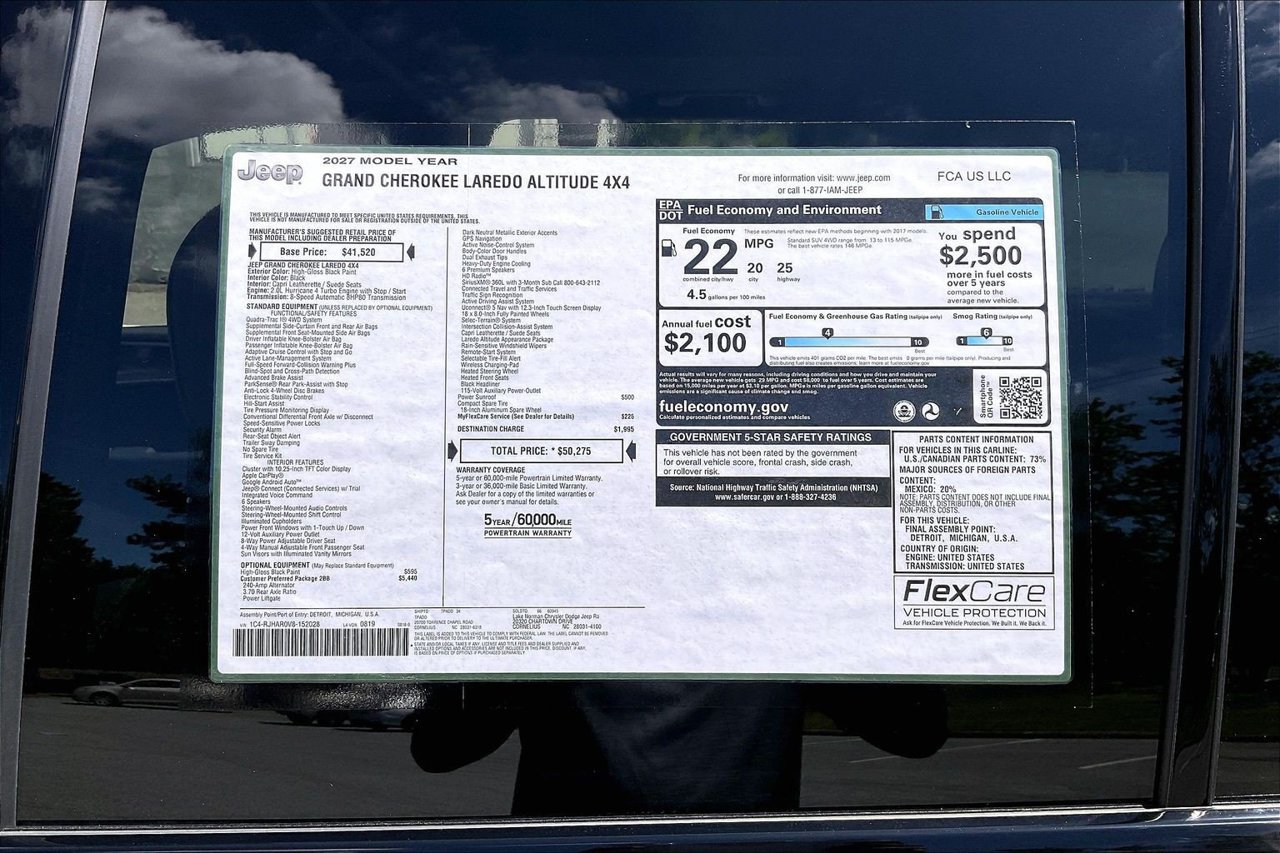New 2027 Jeep Grand Cherokee Altitude AWD/4WD image 37