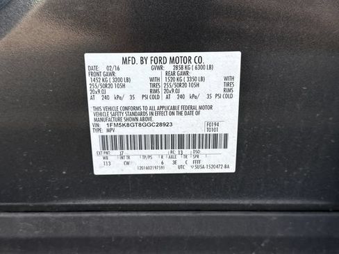 Used 2016 Ford Explorer Sport w/ Equipment Group 401A AWD/4WD image 23