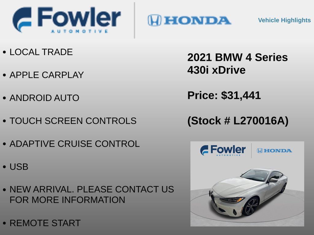 Used 2021 BMW 430i xDrive Coupe w/ Convenience Package AWD/4WD image 8