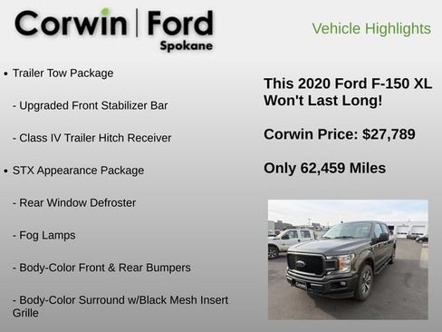 Used 2020 Ford F150 XL w/ Equipment Group 101A Mid AWD/4WD image 6