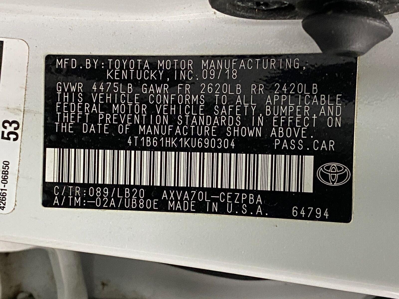 Used 2019 Toyota Camry XSE FWD image 34