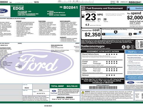 Used 2024 Ford Edge SEL w/ Convenience Package AWD/4WD image 3