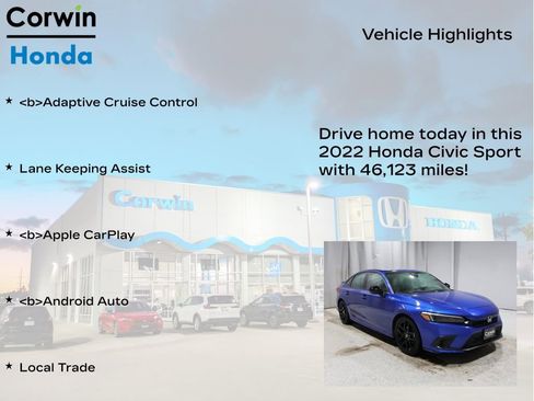 Used 2022 Honda Civic Sport image 6