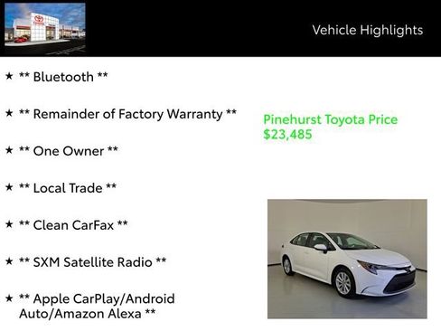 Used 2026 Toyota Corolla LE w/ LE Premium Package image 7