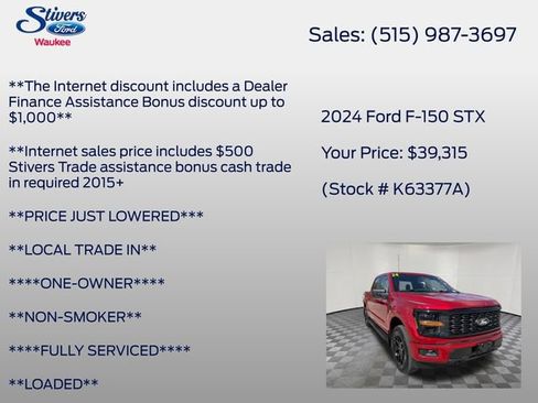 Certified 2024 Ford F150 STX w/ STX Black Appearance Package AWD/4WD image 16