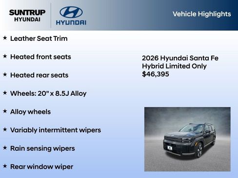 New 2026 Hyundai Santa Fe Limited AWD/4WD image 15