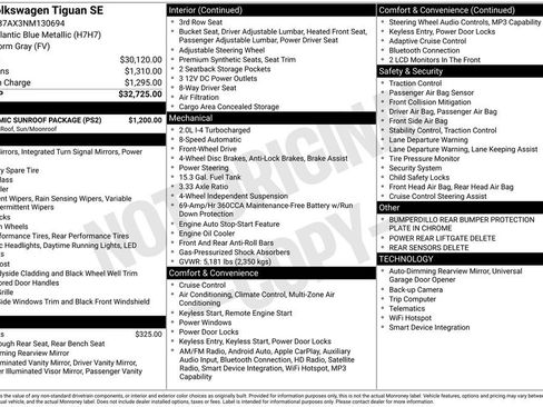 Used 2022 Volkswagen Tiguan SE w/ Panoramic Sunroof Package FWD image 5