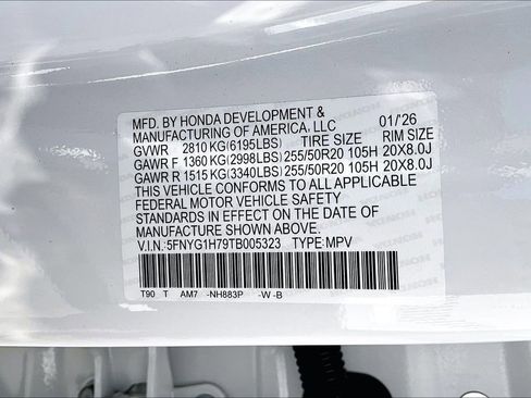 New 2026 Honda Pilot Touring image 8