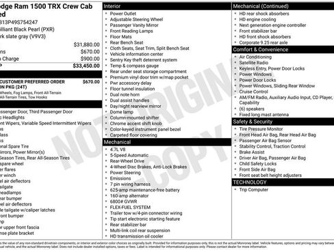 Used 2009 Dodge Ram 1500 Truck TRX RWD image 7