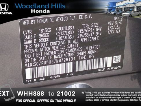 Certified 2021 Honda HR-V LX image 26