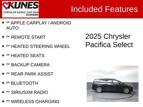 Used 2025 Chrysler Pacifica Select FWD image 2