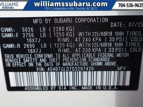 New 2025 Subaru Outback Onyx Edition XT w/ Popular Package #2 image 23