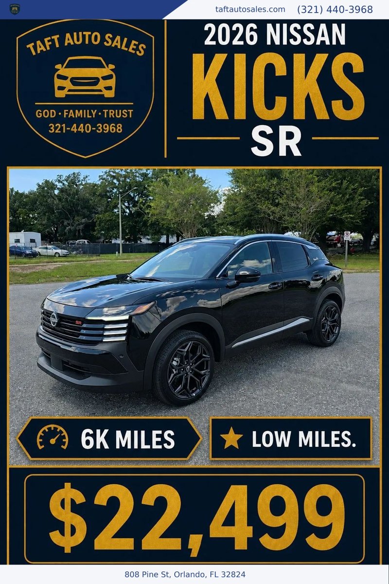 Used 2026 Nissan Kicks SR FWD image 1