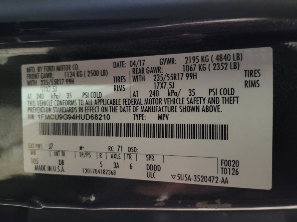 Used 2017 Ford Escape SE w/ SE Leather Comfort Package AWD/4WD image 33
