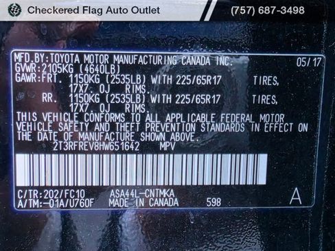 Used 2017 Toyota RAV4 XLE w/ Plus Special Value Package AWD/4WD image 22